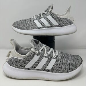 Adidas Cloudfoam‎ Pure Women's Size 7 Running Shoes Gray White Athletic Sneakers